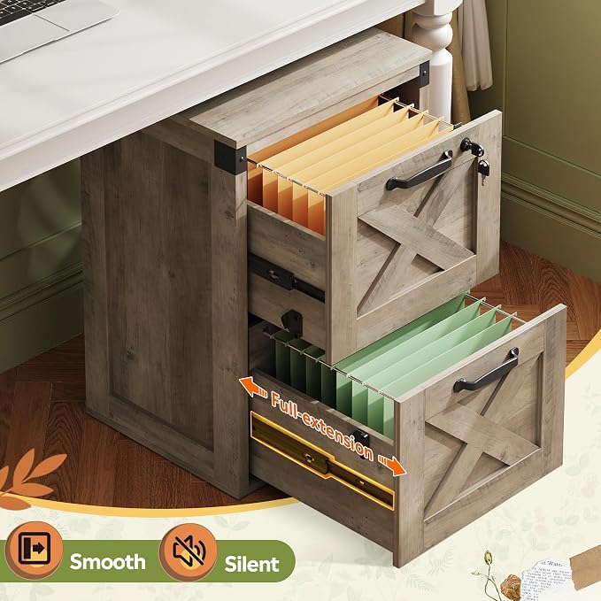 DEVAISE 2 Drawer File Cabinet - Image 4