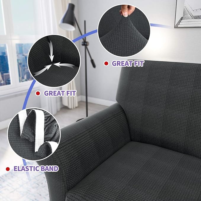 ZNSAYOTX 3 Piece Loveseat Covers - Image 3
