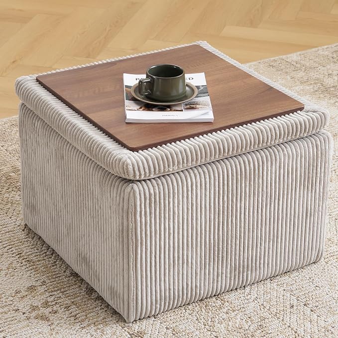 Cube Storage Ottoman, Ottoman Footstool by Rhevoy