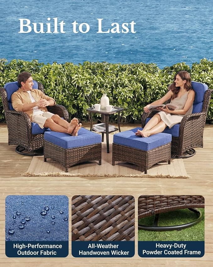HILLGA Luxury High Back Patio Furniture Set - Image 6