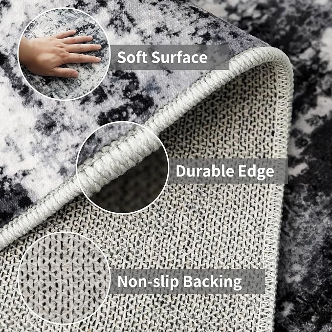 4x12 Runner Rug for Wide Hallway: Long Washable Runners for Entryway Living - Image 4