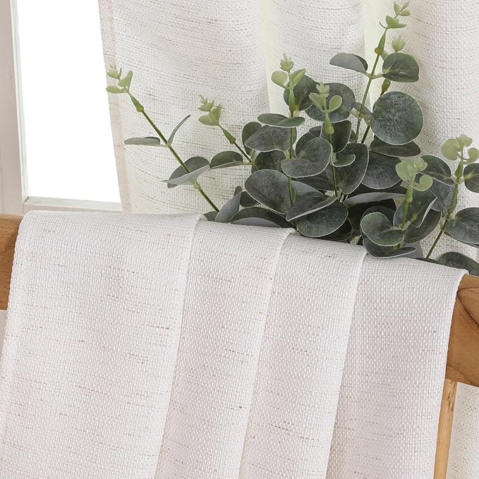 Chyhomenyc Blend Linen Valance for Windows, Light Filtering Blend Linen - Image 9