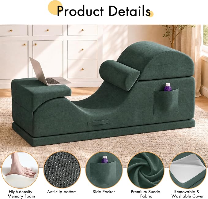 Convertible Yoga Chair for Adults, Ergonomic Foam Lounge - Image 4