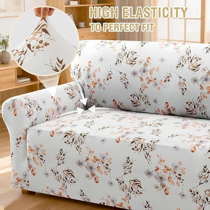 H.VERSAILTEX Floral Pattern Couch Covers High Stretch Sofa Covers Printed Couch - Image 6