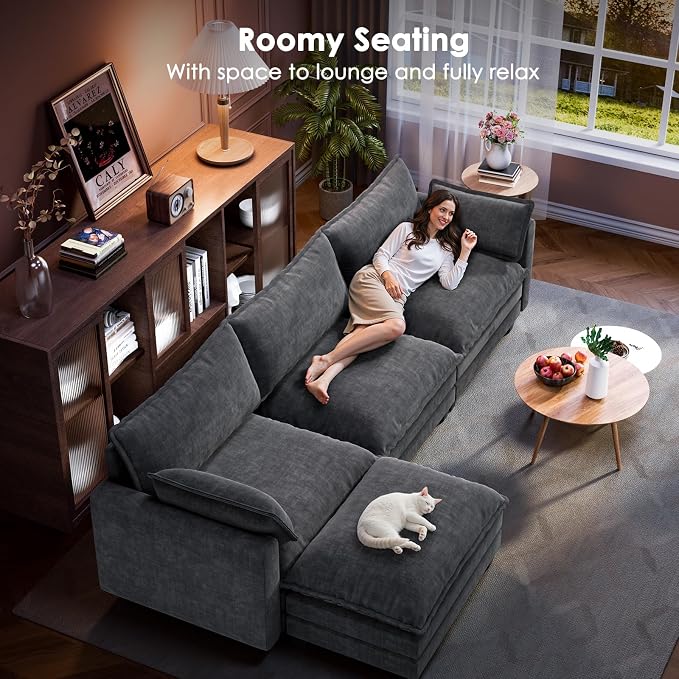 Marsail Modular Sectional Sofa 110.6" U-Shaped Modern Comfy Cloud Couch - Image 4
