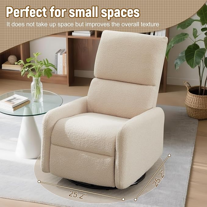 Korser 360° Rocking Chair, Nursery Rocker Chair - Image 7