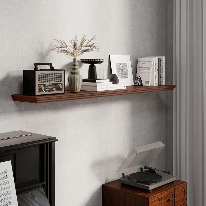 Fun Memories Floating Shelves 55 Inch Long, 9.3 Inch Deep Classic Crown Molding - Image 5