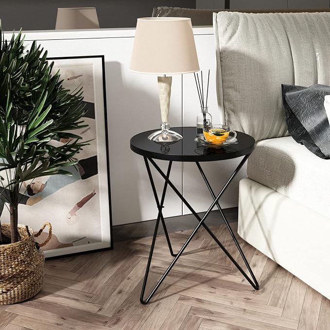 HLR Modern Round Side Table, End Table - Image 7