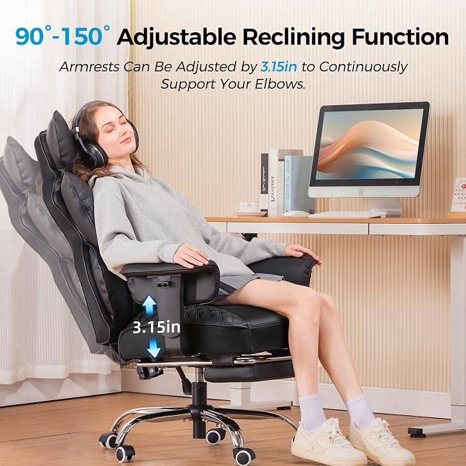 COMHOMA Big and Tall Office Chair Heavy Duty Wide Ergonomic Gaming Chair - Image 7
