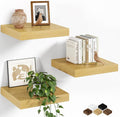 Fun Memories Floating Shelves for Wall, 12 Inch Set of 3 Rustic Wood Wall by FunMemories