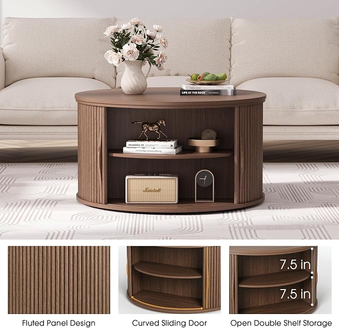 SULIVES Round Coffee Table - Image 3