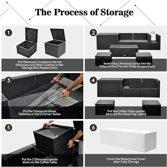 Tangkula 8 Pieces Patio Furniture Set - Image 5
