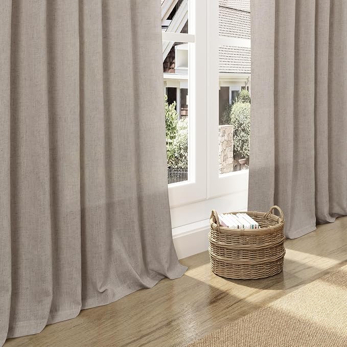 Nanspring Ecru Curtains 63 Inch Length - Image 5
