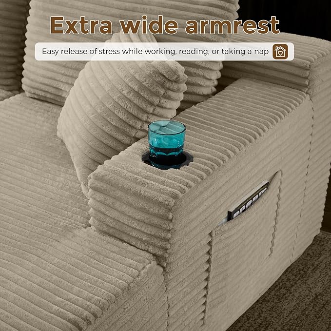 133" Oversized Cloud Boneless Sofa Couch - Image 5