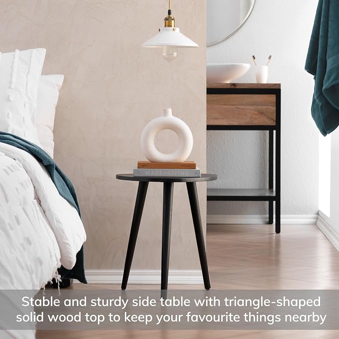 MH London Tri Pin Side Table I Handmade Natural Mango Wood, Naturally Moisture - Image 4