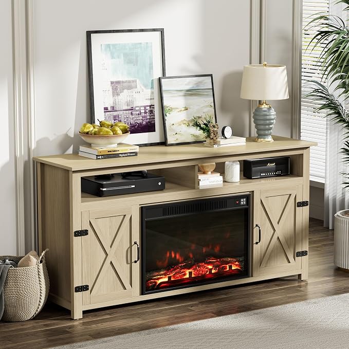 YESHOMY Fireplace TV Stand for Television up to 65+ Inch - Image 2