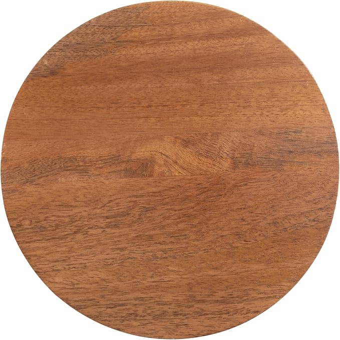 Kate and Laurel Dahl Wooden Round Drink Table; 8 x 23; Walnut Brown; - Image 8