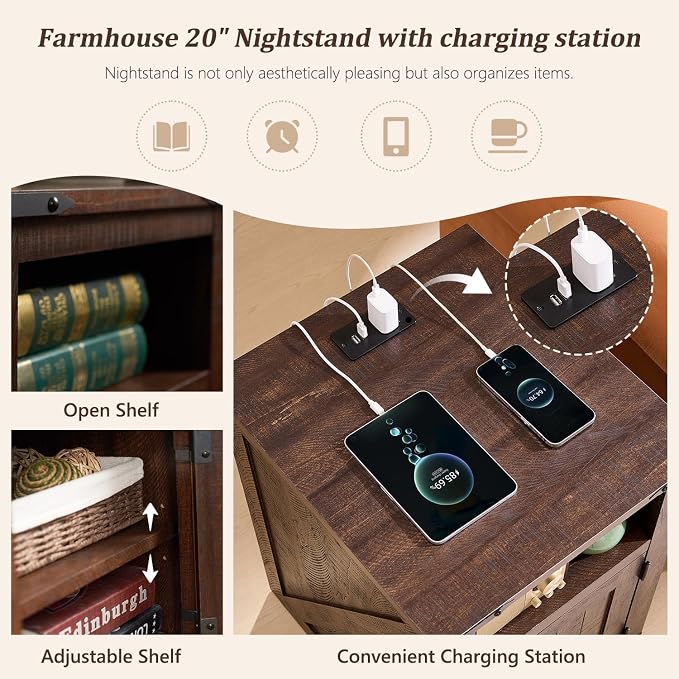 IFGET Farmhouse Furniture Set of 3, Includes 48" Lift Top Coffee Table - Image 4