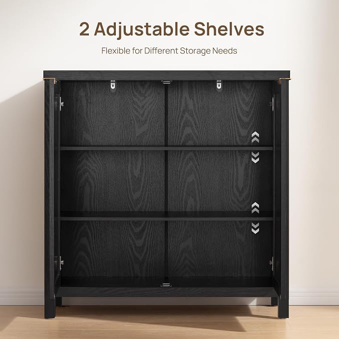 SICOTAS Rattan Sideboard Buffet Storage Cabinet - Image 4