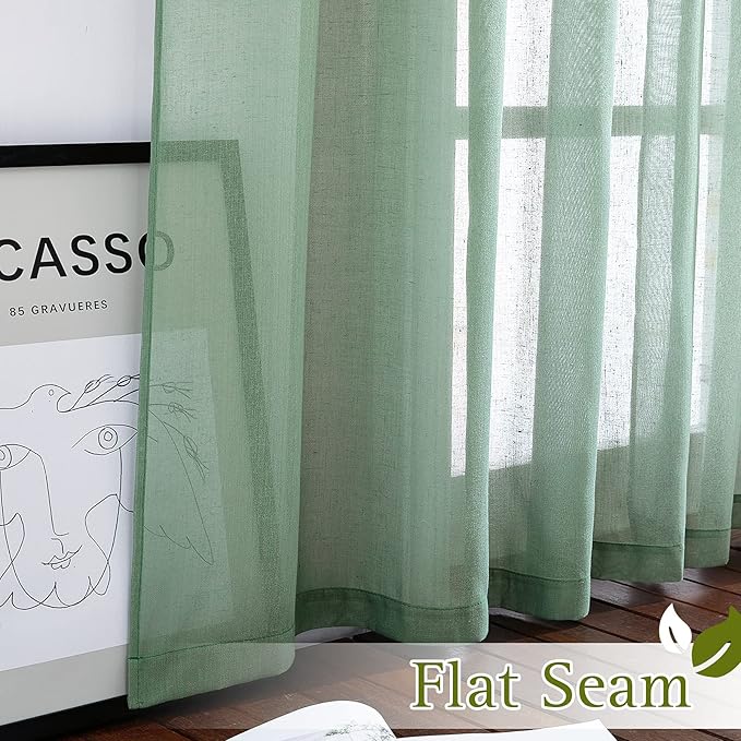 NICETOWN Semi Sheer Short Curtains - Image 6