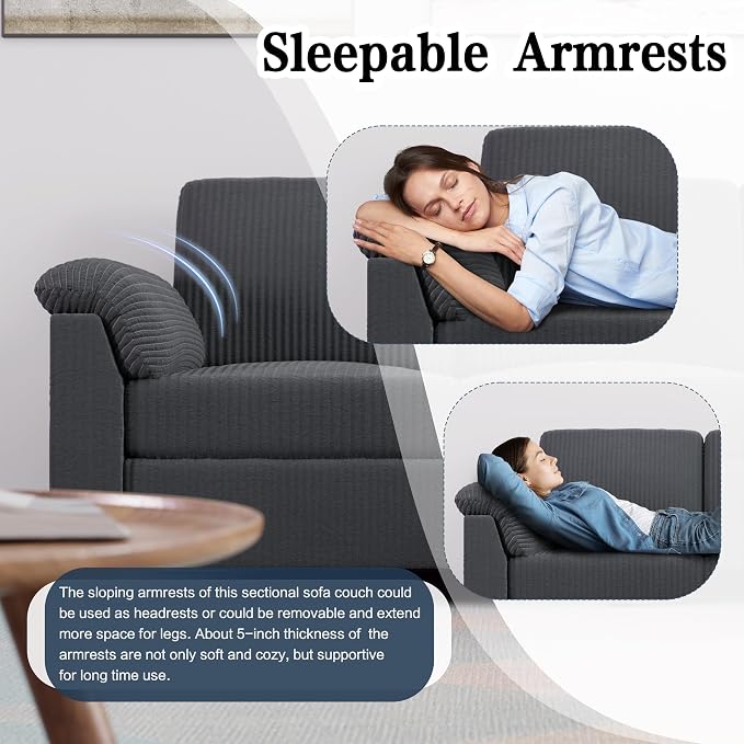 Sectional Couches for Living Room, L Shaped Couch - Image 2