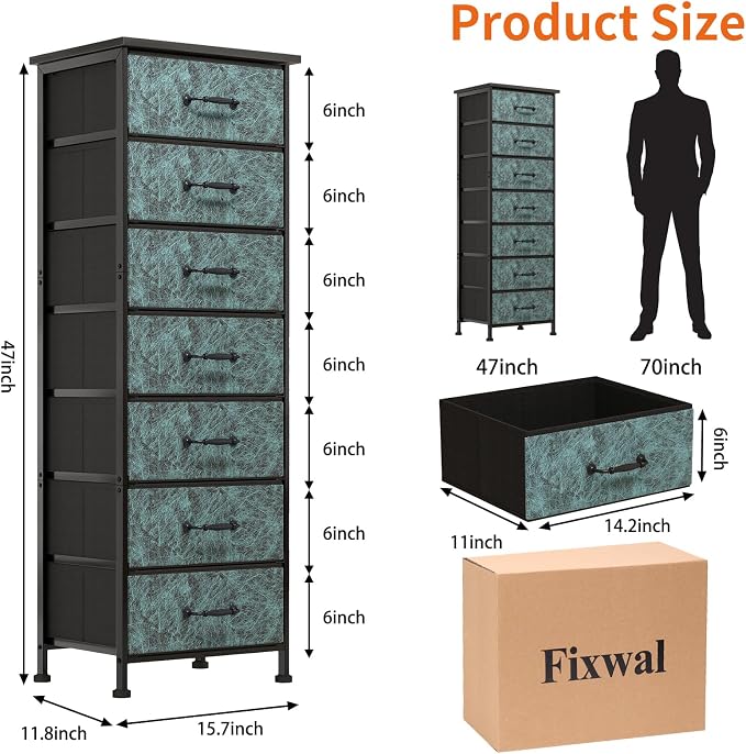 Fixwal Tall Dresser for Bedroom, Storage Dresser Organizer - Image 2
