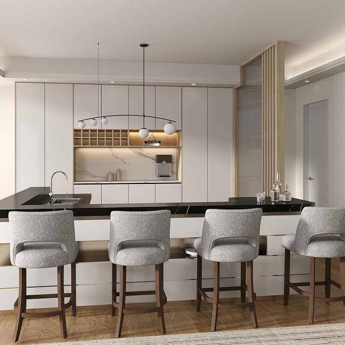VKNOW Bar Stools Set of 4, Modern Counter Stools - Image 3
