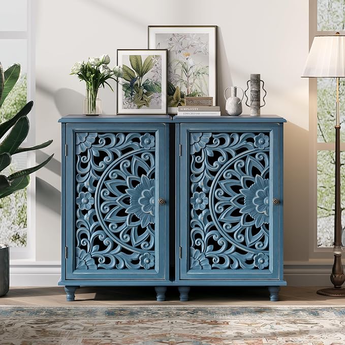 Jiansu furni Boho Small Buffet Cabinet - Image 8