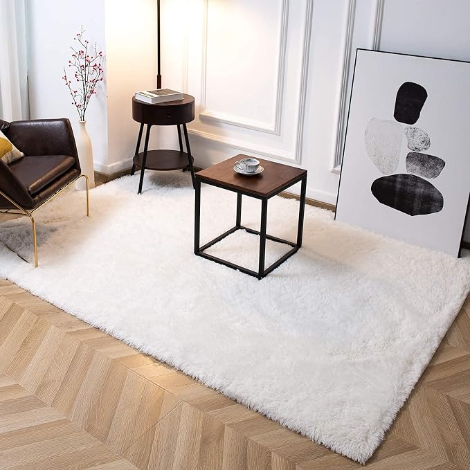 TWINNIS Super Soft Shaggy Rugs Fluffy Carpets 5x8 Feet, Indoor Modern Plush - Image 5