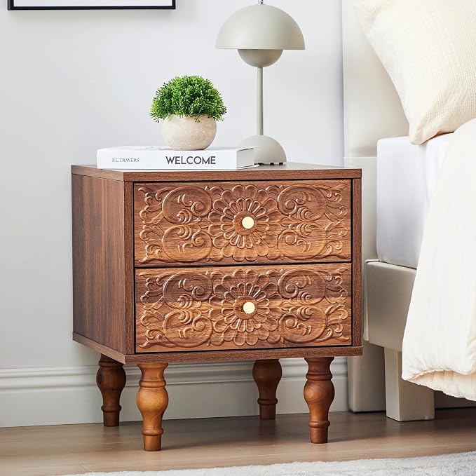 Nightstand, Farmhouse Bedside Table by Unknown