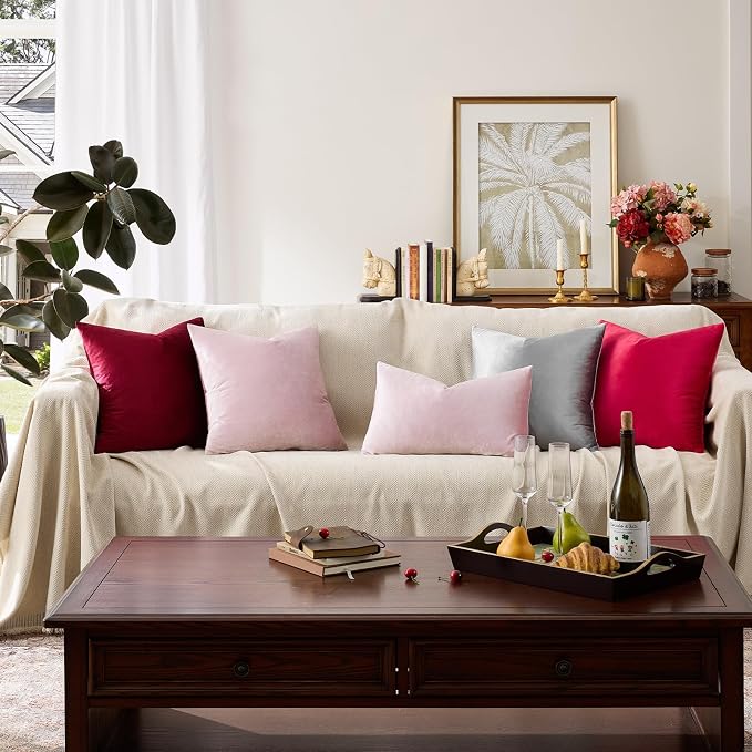 GIGIZAZA Decorative Couch Throw Pillow Covers, Pillow Cases Velvet Pillow Covers - Image 4