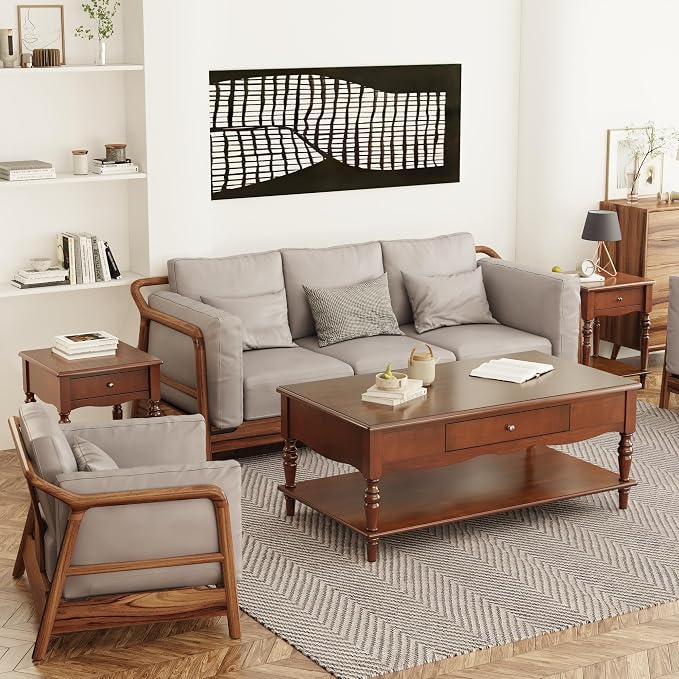 Rectangle Coffee Table with Drawers - Image 6