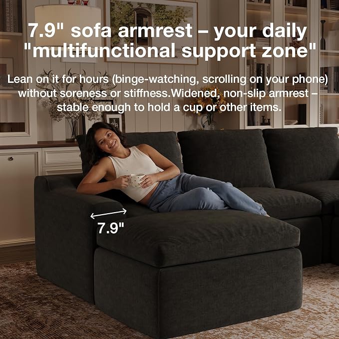 Novilla Modular Cloud Couch, Modern Sectional Sofa - Image 16