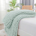 Bigacogo Chunky Knit Throw Blanket by Bigacogo
