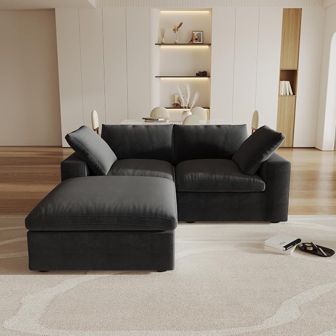Cloud Modular Sectional Sofa Couch, 80.3" L Shaped Convertible Couches by SofaFurniture