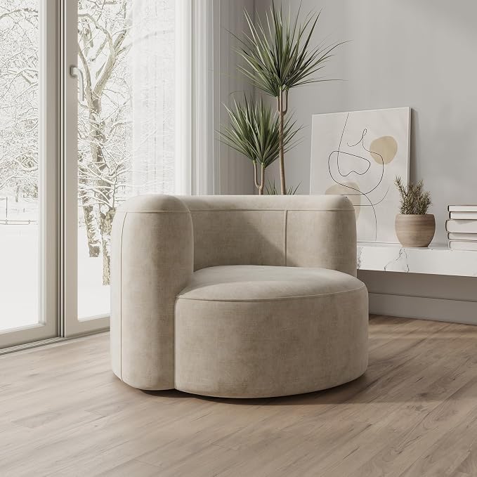 Acanva Luxury Modern Tight Curved Back Velvet Sofa, Minimalist Style Comfy Couch - Image 2