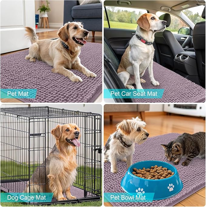 OLANLY Dog Door Mat for Muddy Paws 70x24, Absorbs Moisture and Dirt, Absorbent - Image 7
