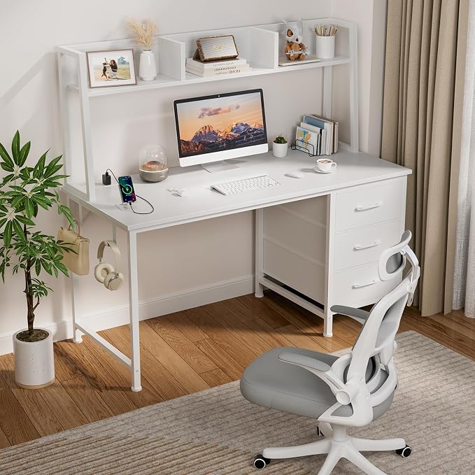 DLisiting White Computer Desk - Image 2