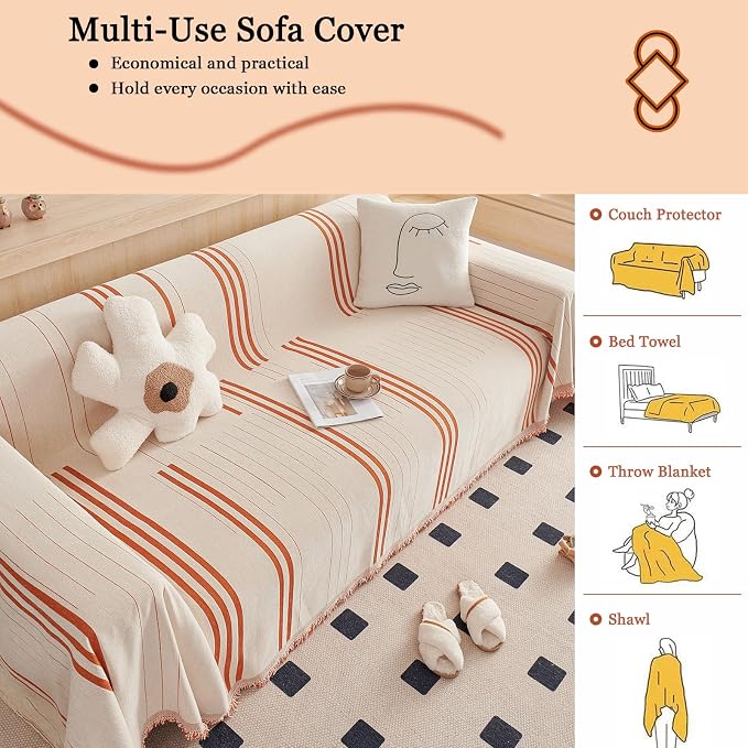 DREAMINGO Couch Cover Reversible Chenille Furniture Protector Sofa Covers - Image 6