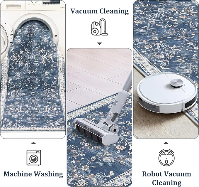 Yamaziot Washable Runner Rug 2x12 – Floral Non Slip Boho Hallway Runner Rug - Image 4