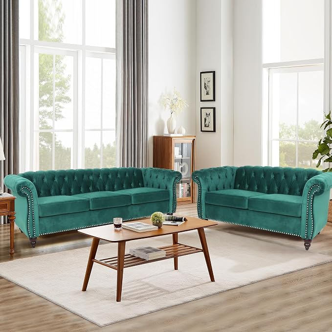 AVZEAR Living Room Loveseat Sofa, Upholstered Sofa Modern Loveseat Sofa - Image 4