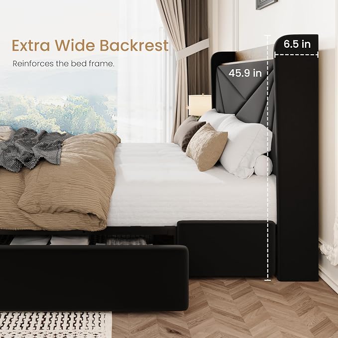 SHA CERLIN Full Size Bed Frame - Image 7