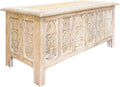 Rectangular Coffee Table – 36x18 Inch White Wash Finish Modern Wooden Center by TheWoodenTown