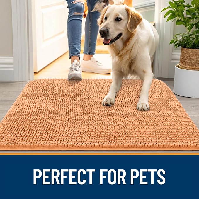 OLANLY Dog Door Mat for Muddy Paws 59x20, Absorbs Moisture and Dirt, Absorbent - Image 6