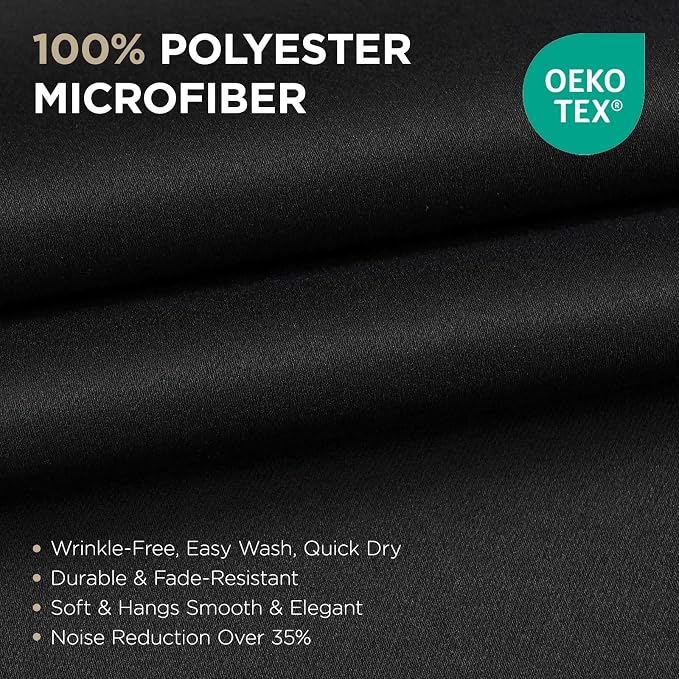 Joydeco Blackout Curtains 72 Inch Length 2 Panels Set, Thermal Insulated Long - Image 2