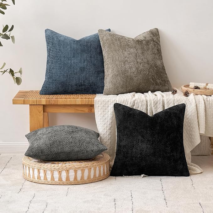 MIULEE Pack of 2 Lumbar Couch Throw Pillow Covers 20x12 Inch Coastal Navy Blue - Image 7