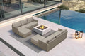 PURPLE LEAF Patio Furniture Set 8 Pieces Outdoor Conversation Sets PP Rope by PURPLELEAF