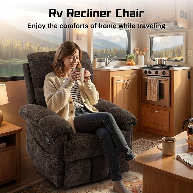 Korser Recliner Chair, Swivel Rocker Recliner Chair - Image 9