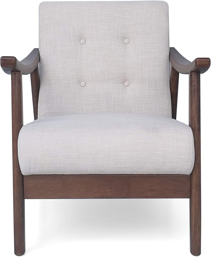Christopher Knight Home Aurora Mid-Century Modern Accent Chair, Rubberwood - Image 8