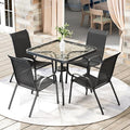 Arlopu 5 Piece Outdoor Patio Dining Set, Porch Furniture by Arlopu